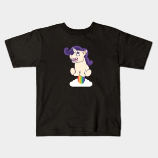 unicorn farting rainbow Kids T-Shirt